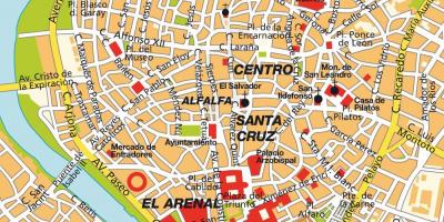 Mapa de Sevilla espanya centre de la ciutat