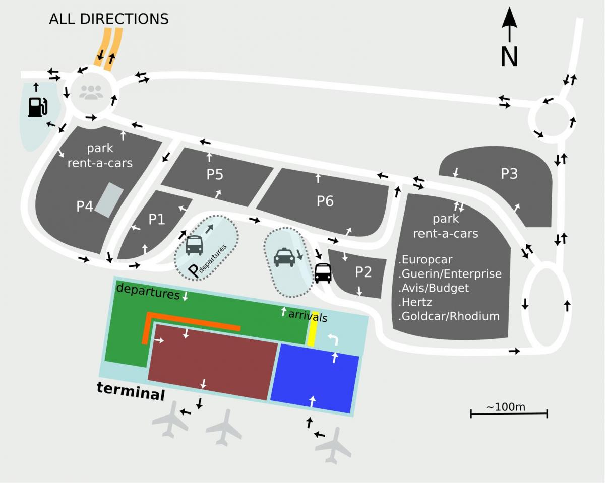 Mapa de l'aeroport Sevilla