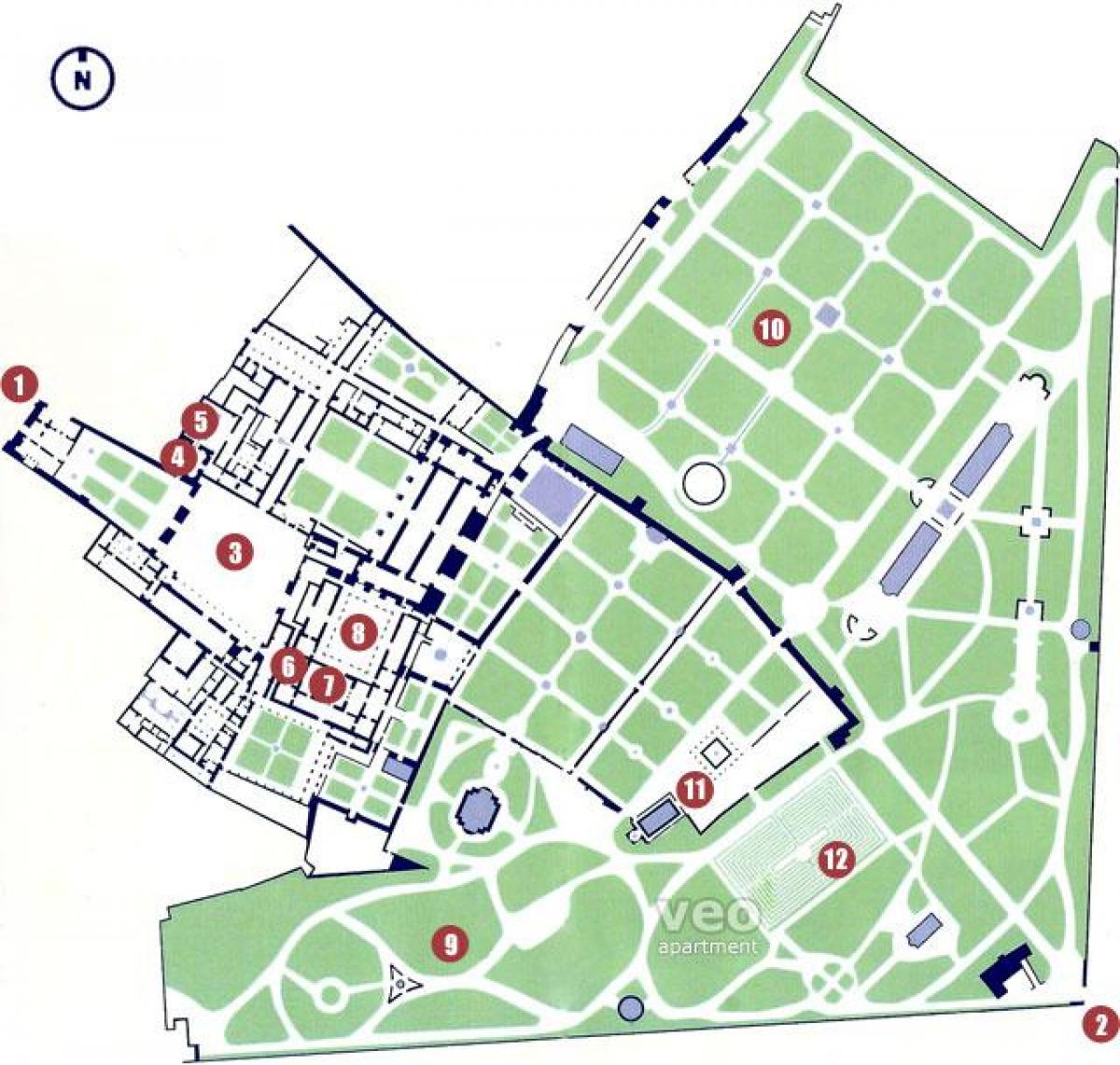 alcazar de Sevilla mapa