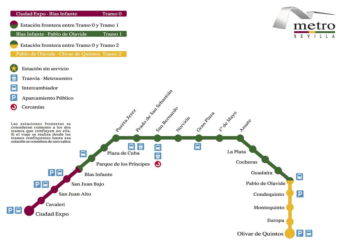 de metro de Sevilla mapa
