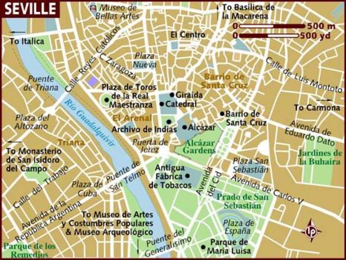 mapa de Sevilla barris