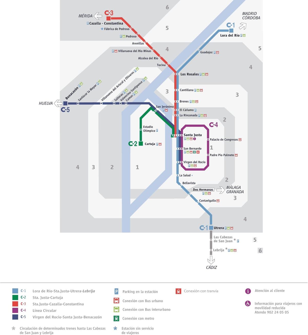 l'estació de tren de Sevilla mapa