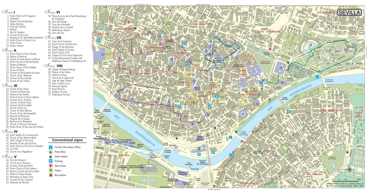 Sevilla mapa turístic