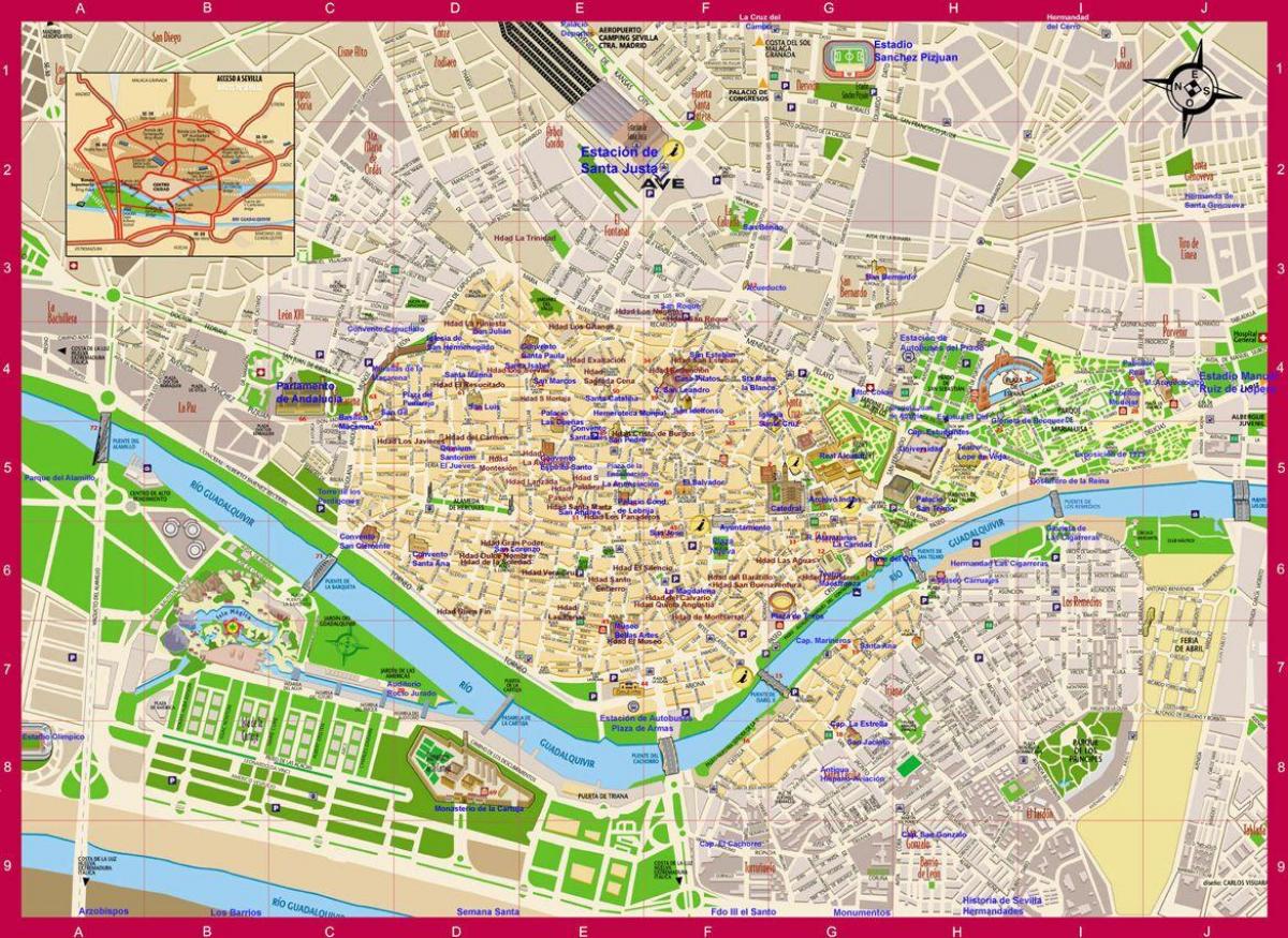 mapa de Sevilla zona