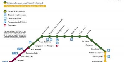 Mapa del metro de Sevilla