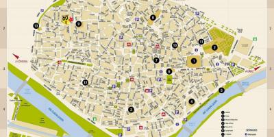 Mapa de plaza de armas a Sevilla 