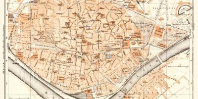 Mapa de l'antiga ciutat de Sevilla espanya
