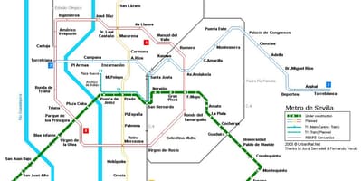 Mapa de Sevilla estació de tren