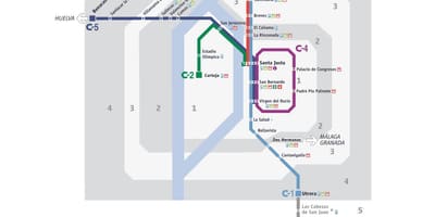 L'estació de tren de Sevilla mapa